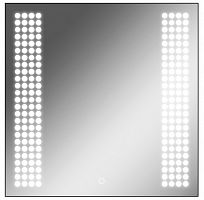 Зеркало Cosmo 70 black alum с подсветкой Sansa*