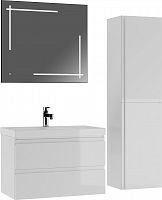 Комплект мебели для ванной "Moduo 80" Graffo белый глянец В2 Домино