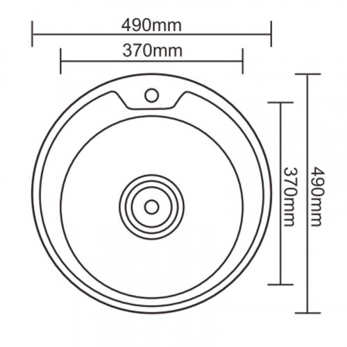 Мойка кухонная круглая врезная 49 (с сифоном) L-449 фото 6