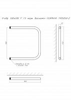 Полотенцесушитель П-обр. 500х500 1" 1.5 нерж. без.компл (TERMAX) ТП05050-2