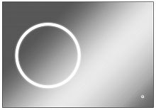 Зеркало Eclipse 100 black с подсветкой Sansa