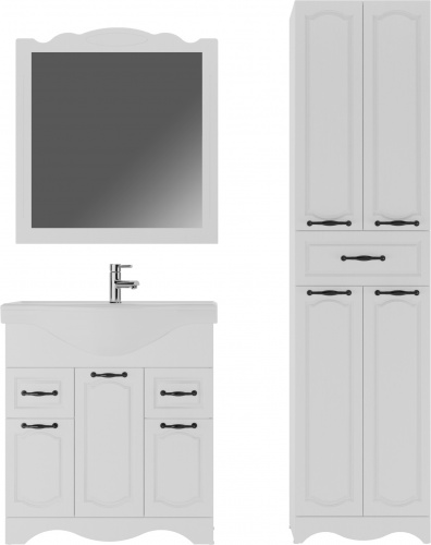 Комплект мебели для ванной "Классика 80" RICH Белое Дерево фото 2