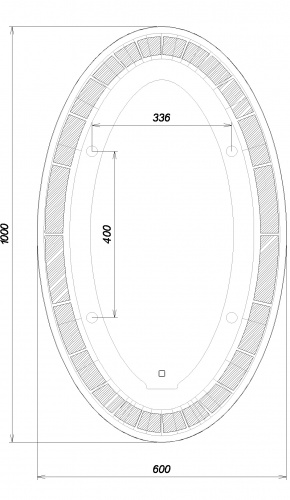 Зеркало Осло 1000х600 с подсветкой Sansa фото 7