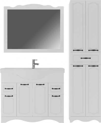 Комплект мебели для ванной "Классика 105" RICH Белое Дерево фото 2